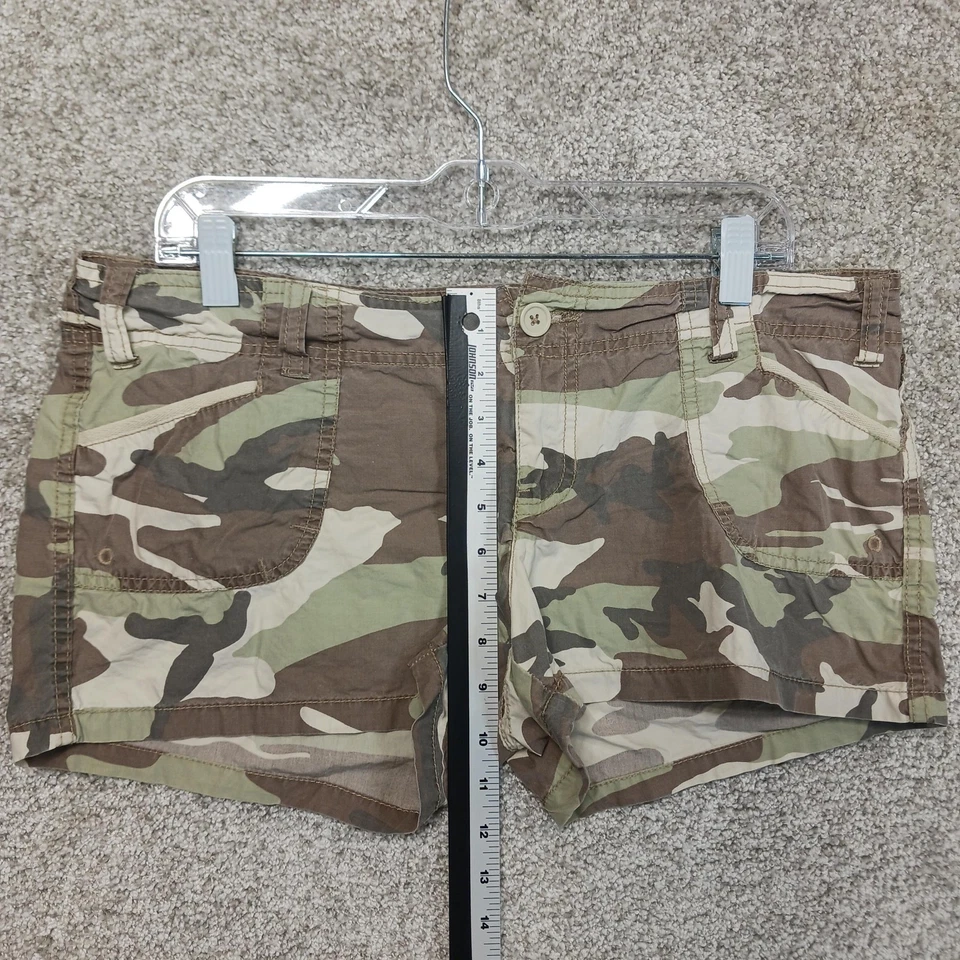 No Boundaries Shorts Womens 13 Camo Green Brown Omaha Cotton Casual - Image 4 of 4