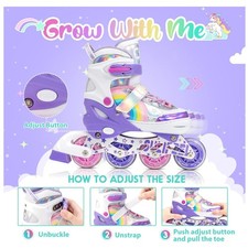 Adjustable Inline Skates for Kids - Light-Up Wheels