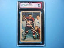 1953/54 PARKHURST NHL HOCKEY CARD #77 JIM MCFADDEN KSA 2.5 GD+ 53/54 PARKIE