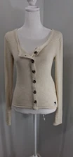 Abercrombie & Fitch Sweater Womens Small Cable Knit Bella Swan Y2K Cardigan 