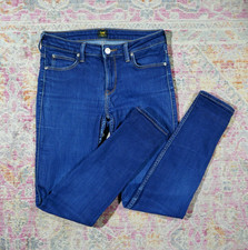 Lee Scarlett Skinny Fit Stretch Jeans Dark Wash Blue UK10 W29" L31" Women's