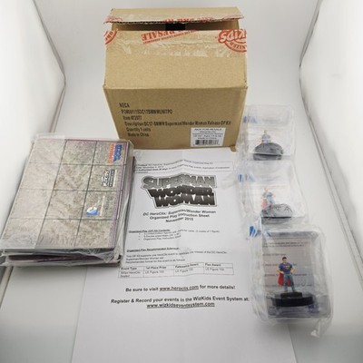 DC HeroClix Superman Wonder Woman Release OP Kit Sealed Figures Maps 72077 NOS