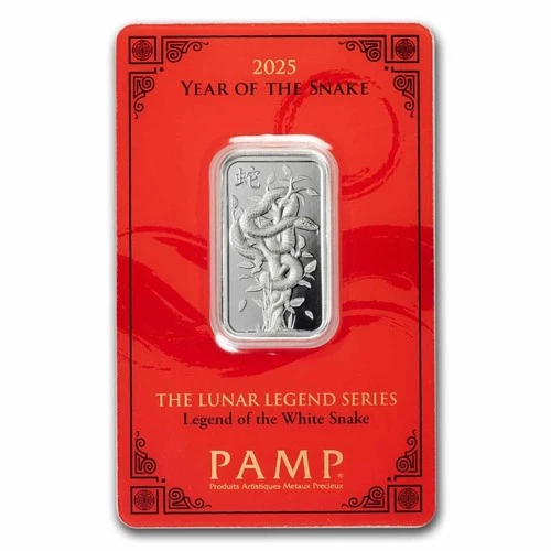 PAMP Suisse 10 gram .999 Fine Silver Bar - Legend of the White Snake ~ Premium