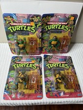 1988 LOT Vintage TMNT Fan Club Michaelangelo, Leo, Raff, Don Playmates Soft Head