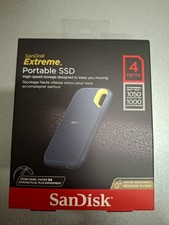 SanDisk Extreme Portable SSD 4TB Read Up To 1050MB/S, Write Up To 1000MB/S