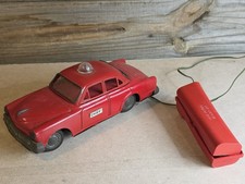 1950s Line Mar Red Fire Chief Car Battery Operated Tin Toy Car Parts Or Repair