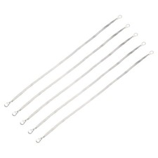 5Pcs Automotive Flat Braided Ground Strap 20" x 0.3" with Terminal Plugs