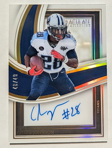 Panini 2023 Immaculate Collection Chris Johnson Titans Auto #ISS-CJO /49