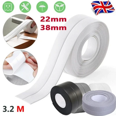 Bath Kitchen Caulk Tape Sealant Strip PVC Self Adhesive Toilet Wall Sealing Tape
