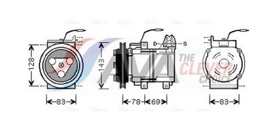 Kompressor Klimaanlage AVA Clever Choice HYK124 für GALLOPER HYUNDAI 2 JK 01