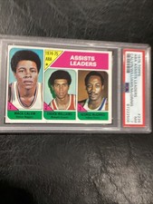 ABA Assists Leaders Mack Calvin Chuck Williams McGinnis 1975 Topps League PSA 7