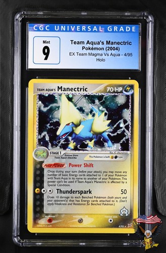 Team Aqua's Manectric graded CGC 9 for sale on eBay