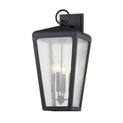 #ad TROY LIGHTING MARIDEN 4 LIGHT WALL SCONCE LANTERN BLACK TEXTURED IRON B7603 E12 $299.99