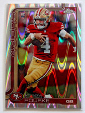 2025 Topps Chrome Kurtis Rourke #307 San Francisco 49ers Rookie Card. rookie card picture