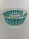 Pyrex Turquoise Polka Dot 100th anniversary 7201 1 qt 950ml Glass Bowl