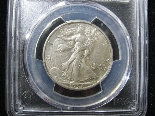 1934-S WALKING LIBERTY HALF PCGS XF 45 SUPER NICE!