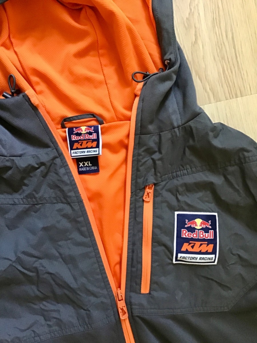 Men's Red Bull Factory Racing XXL Hooded Gray, Orange, Blue Jacket