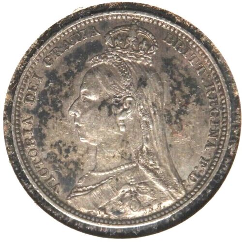 elf Great Britain Shilling 1889 Silver Victoria   - Picture 1 of 2