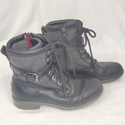 Ugg Womens Kesey Sherpa Lined Waterproof Combat Boots Black Size 6 - Picture 4 of 9