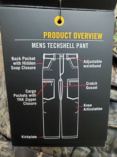 Mossy Oak Tech Shell Hunting Pants, MO. DNA, Men's size 40/42 NWT - Picture 5 of 8