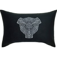 Wikinger Knoten Kissen 40X60Cm, Vikings Fanartikel, Irisches Symbol, Schwarz