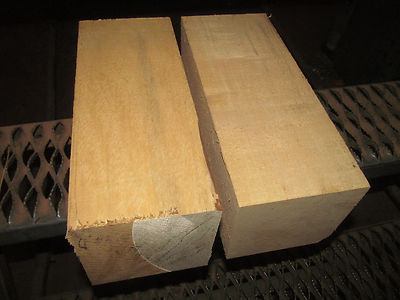 TWO (2) KILN DRIED BASSWOOD TURNING BLOCKS LATHE WOOD BLANKS 5'' X 5'' X 12''