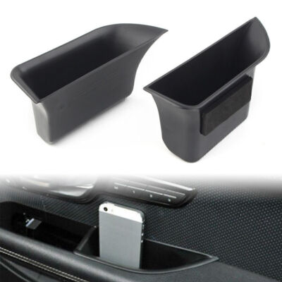 Car Front Door Handle Armrest Storage Box Tray Bin Kit for Jaguar XF 2009-2014