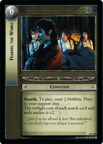 LOTR CCG 1x Fearing the Worst - 2R100 - Foil Light Play Mines of Moria | eBay LOTR CCG 1x Fearing the Worst - 2R100 - Foil Light Play Mines of Moria | eBay