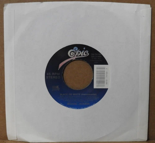 MICHAEL JACKSON "Black Or White" 1991 EPIC (7" 45rpm) VG+!