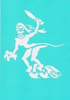 8" STENCIL FOR GHOST GESPENSTER SYMBOL 11TH TANK PANZER DIVISION GERMAN WW2 WWII