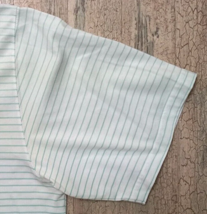 Ben Hogan большой зеленый и белый в полоску коротким рукавом гольф рубашка-поло Crown этикетка - Изображение 3 из 4