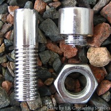 Five (5) Fake Hollow Bolt Geocache Containers - Shiny