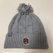 Auburn Tigers Under Armour Beanie Hat Cap Women  s OSFA Grey Stitched Mascot New