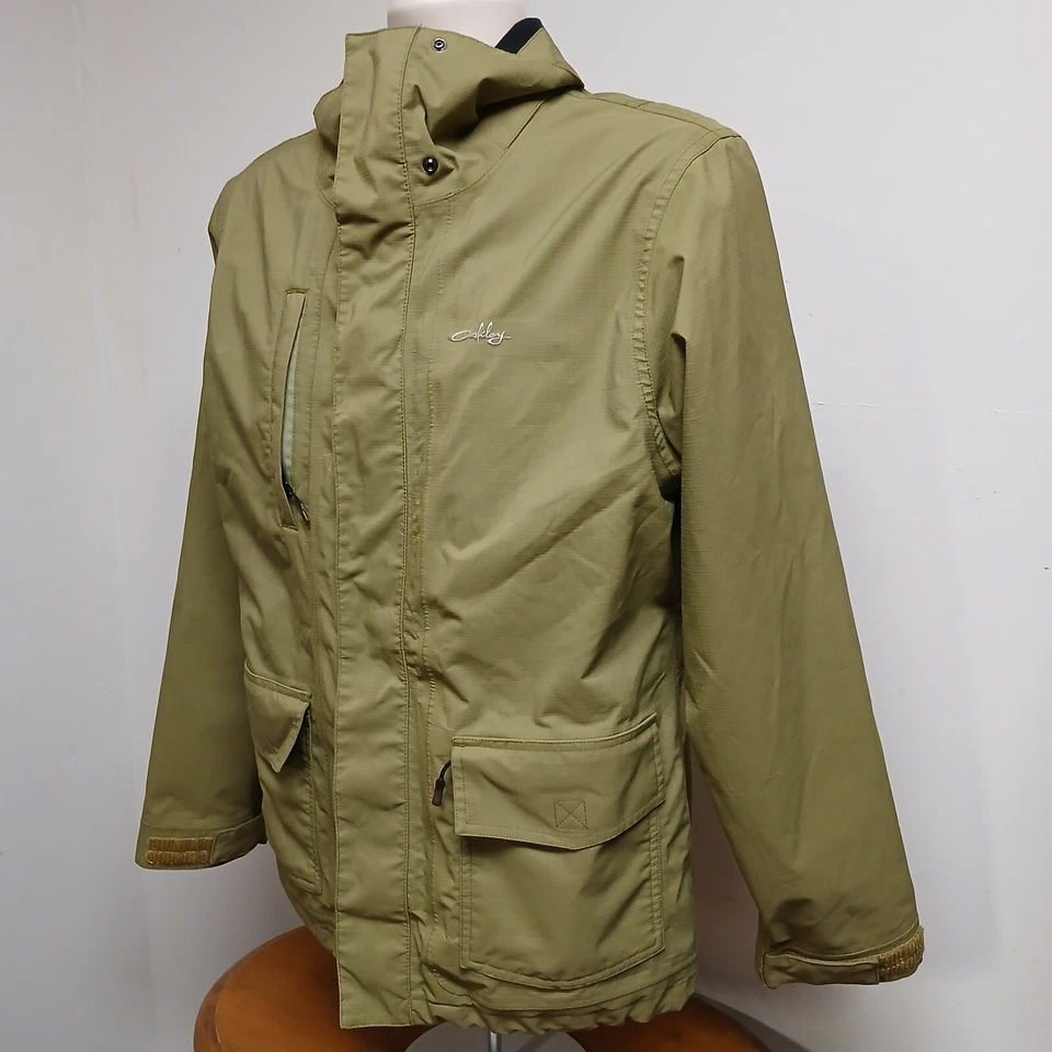 Oakley Ski Jacket Size Medium Y2k Baggy Fit Zip Out Fleece Liner Olive Green  - Image 3 of 4