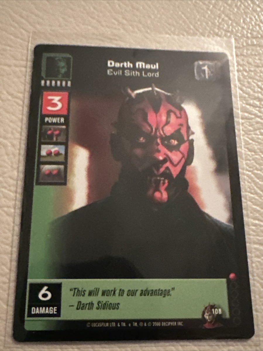 Star Wars Young Jedi Collectible Card Game Darth Maul Evil Sith