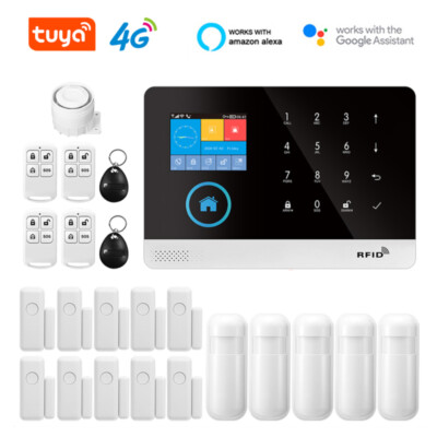 4G TUYA WiFi GSM Wireless Alarm System Smart Home Burglar Security Sensor Kit