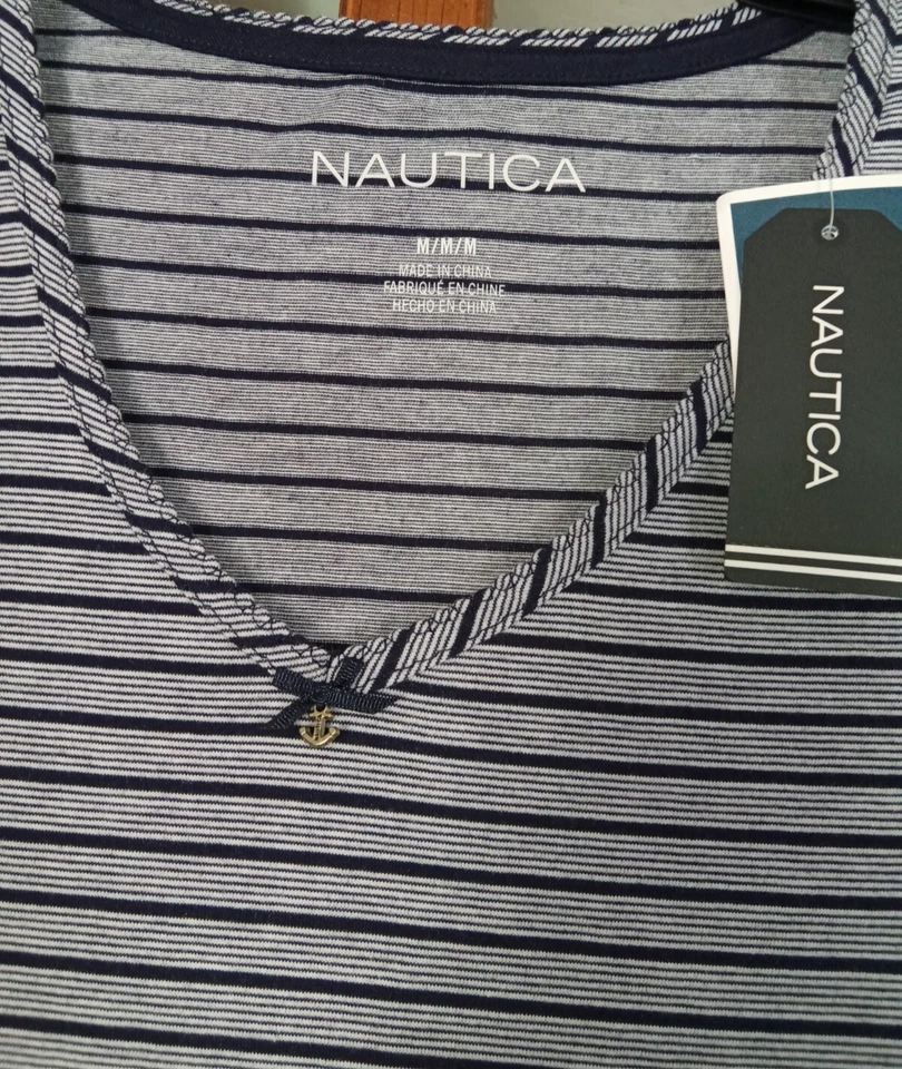 Mujer Talla Camisón manga corta M Nautica nuevo/etiquetas Foto 4 de 4