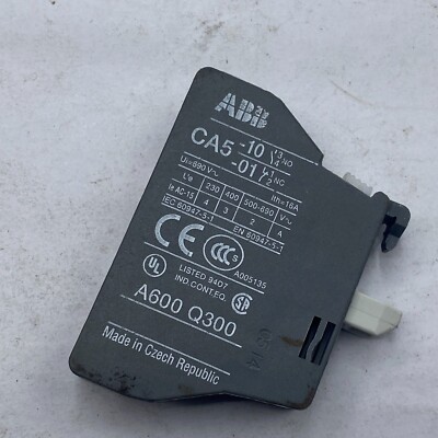 ABB CA5 AUXILIARY CONTACT BLOCK A600 Q300 BLACK ⭐ | eBay