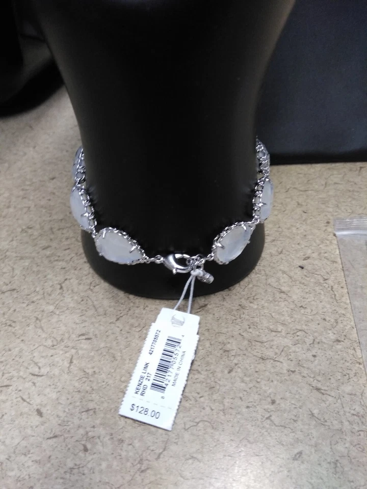 Pulsera Kendra Scott Kenzie Eslabones Madreperla Latón Chapado en Rodio Nueva con Etiquetas Foto 3 de 4