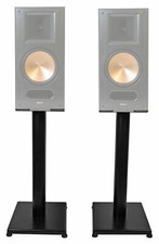 Pair Black 21 Steel Speaker Stands For Pair Klipsch RB-81 Bookshelf Speakers
