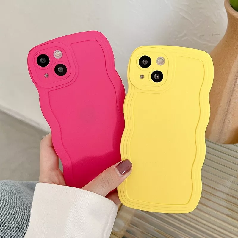 Curly Wave Frame ShockProof Soft Case For iPhone 16 15 14 Pro MAX 13 12 11 XR 8 - Image 2 of 4