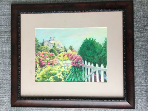 “Gardens Of Hereford Lighthouse” Colored Pencil Drawing Signed Art Cape May - Picture 3 of 12