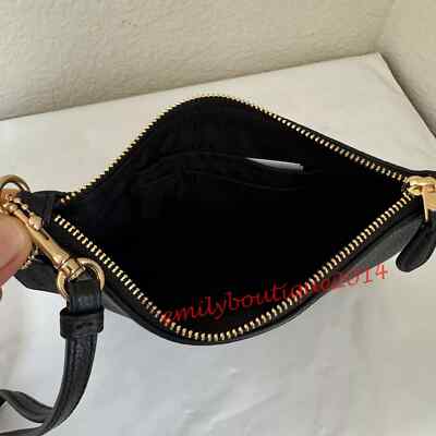 NWT Coach C8365 Gallery Zip Tote Bag Black Pebble Leather