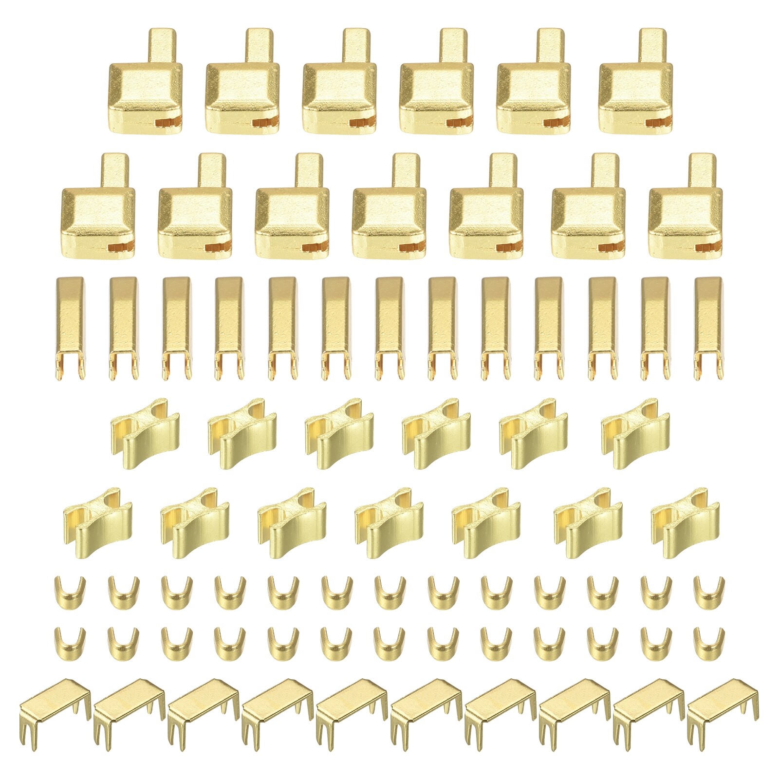 Zipper Repair Kits #8 Metal Latch Slider Retainers Stoppers (75Pcs Light Gold)