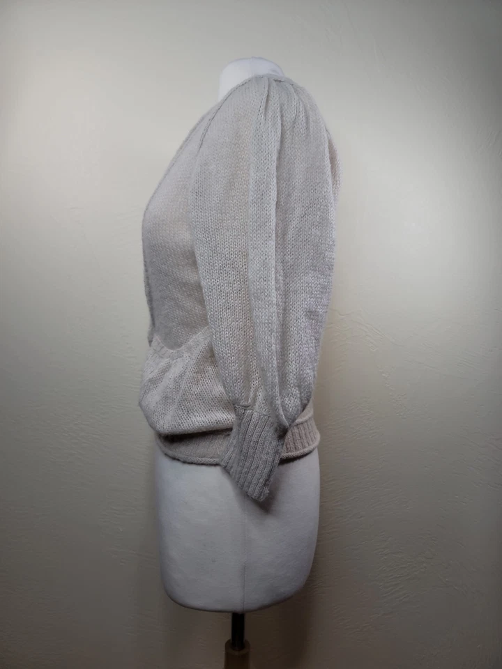 Etagere Wool mohair Blend Knit Cardigan Single Button Cream Women’s Sz.Large - Image 2 of 4
