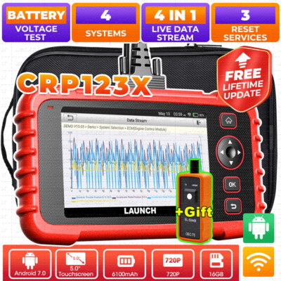 LAUNCH X431 CRP123X OBD2 Diagnostic Scanner ABS SRS Fault Code Reader Engine 