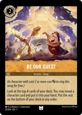 Near Mint Lorcana Be Our Guest - 25/204 - Uncommon The First