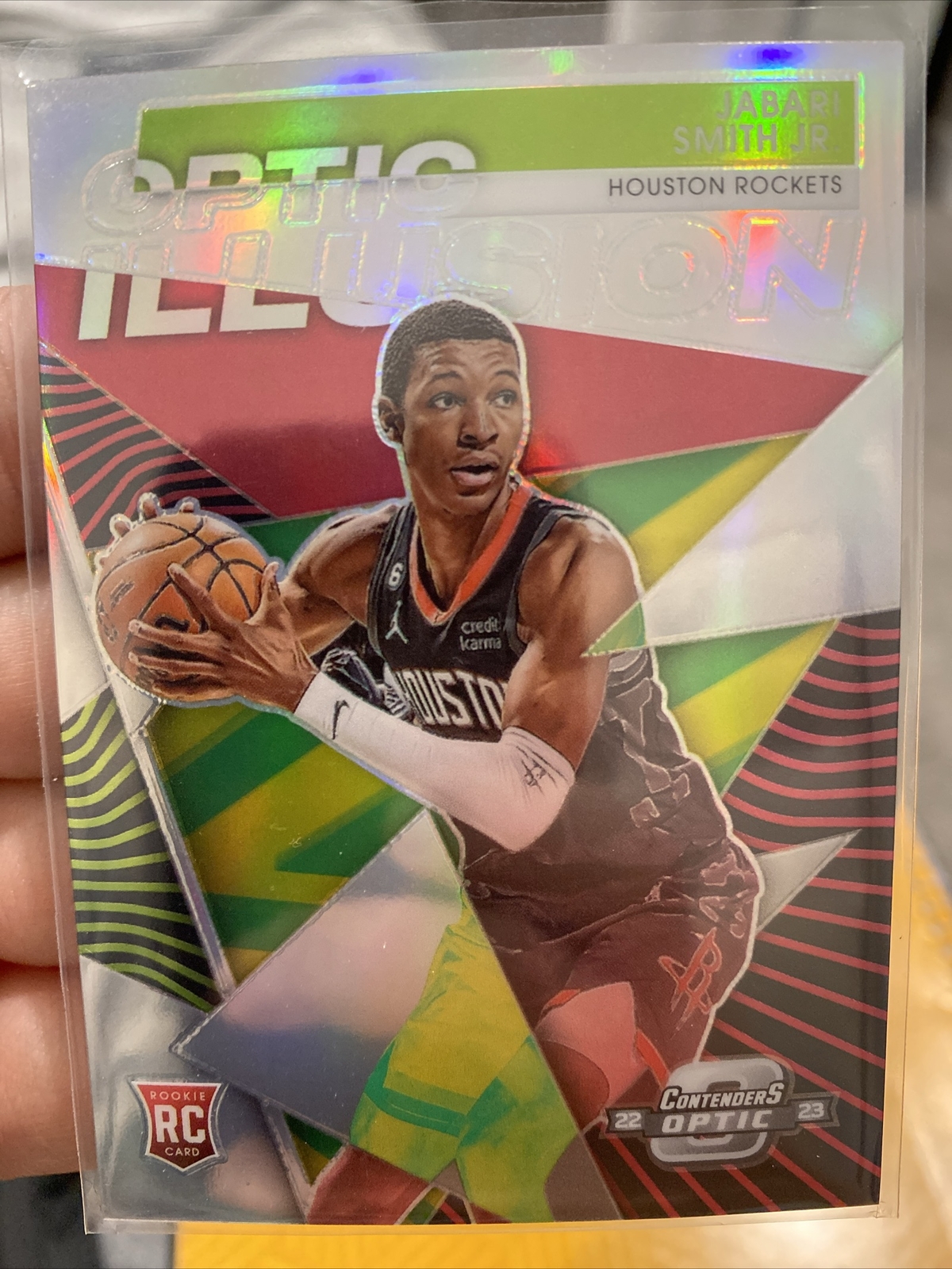 Jabari Smith Jr. 2022-23 Panini Contenders Optic Illusion Rookie Prizm RC #7🔥🏀