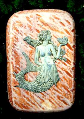 Mermaid brick mold concrete plaster paver pathway plastic mould 9'' x 6'' x 2''