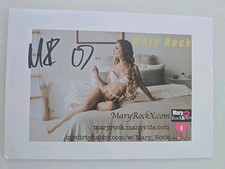 MARY ROCK XL Autogrammkarte Autograph Signiert Signed Original Erotik 15x20cm